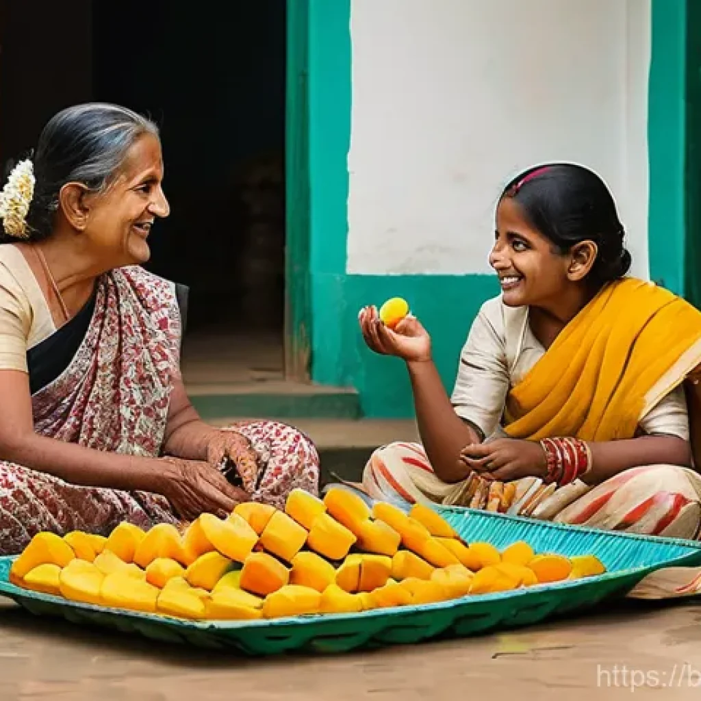 가족과 함께 하는 건조 식품 제조 체험 - **Prompt 1: Joyful Family Food Drying Tradition**
    "A multi-generational Bengali family, includin...