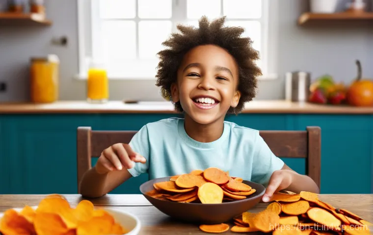 무가당 건조 식품 제조법  건강을 위한 선택 - **Prompt:** A cozy home kitchen setting showcasing three different methods for drying food. In the f...