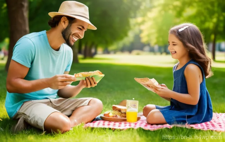 건조 식품을 활용한 특별한 레시피 아이디어 - **Prompt 1:** A vibrant, sun-drenched park scene with a diverse group of friends enjoying a picnic. ...